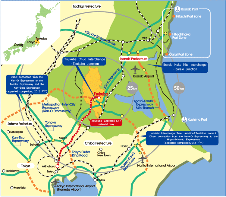 Map of Ibaraki